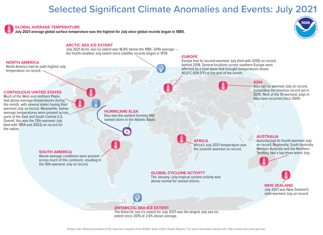 July 2021 Significant Events Map